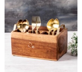 Wooden Cutlery Organizer